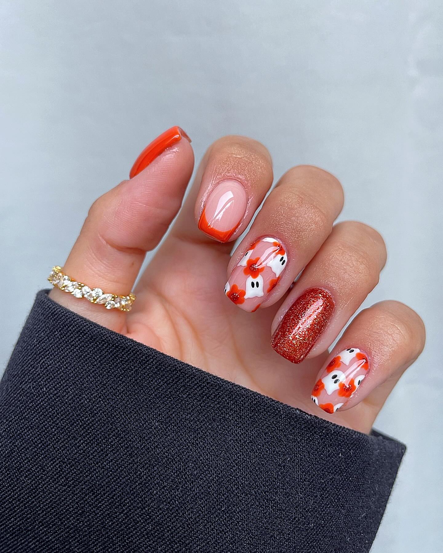 Diseños De Uñas Naranja Quemado