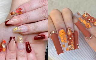 Diseños De Uñas Con Hojas Otoñales