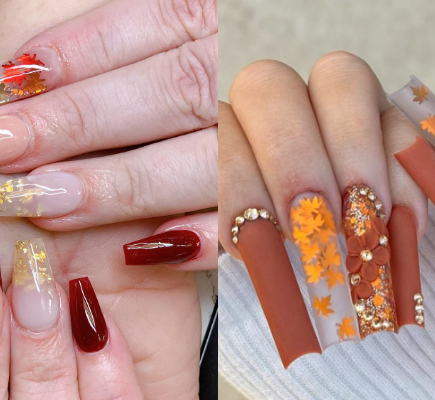 Diseños De Uñas Con Hojas Otoñales