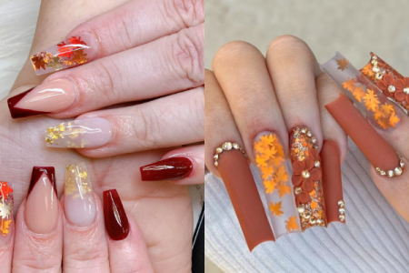 Diseños De Uñas Con Hojas Otoñales