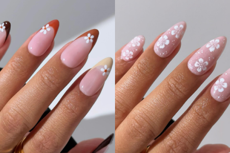 Diseños De Uñas Otoño Con Flores