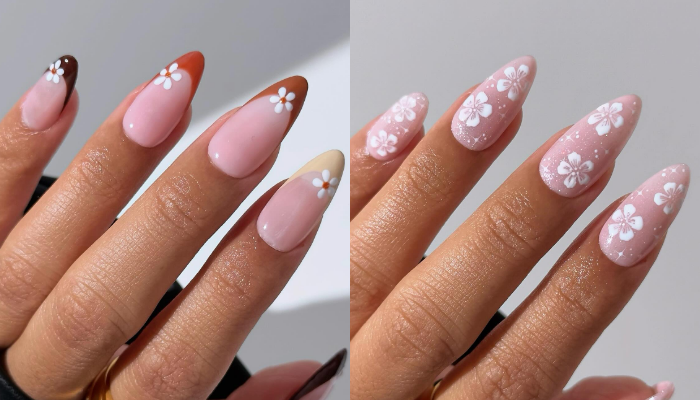 Diseños De Uñas Otoño Con Flores