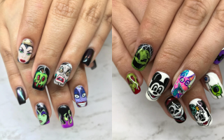 Uñas Con Diseños De Halloween Disney