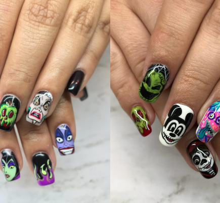 Uñas Con Diseños De Halloween Disney