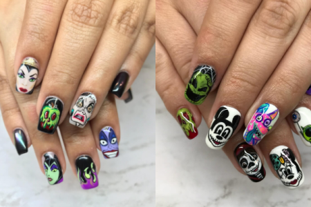 Uñas Con Diseños De Halloween Disney