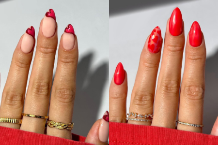 Uñas En Rojo Elegantes