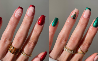 Uñas Navideñas Sencillas