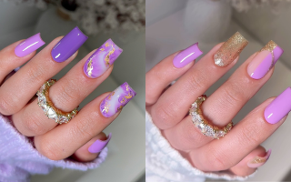 Uñas Con Colores Violeta