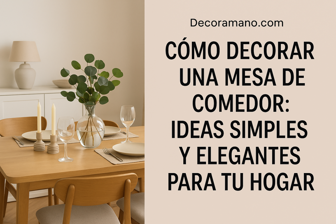 Cómo Decorar una Mesa de Comedor